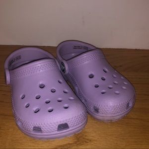 Toddler size 7 lavender crocs